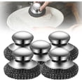 thumbnail image 1 of Upgraded Stainless Steel Wool Scrubber with Handle - Multi-Pack Replacement Scrubber Pads, Detachable for Dishes, Iron Pots, Stoves (2PCS), 1 of 6