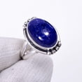 thumbnail image 2 of Natural Lapis Lazuli - Afghanistan 925 Sterling Silver Ring, Adjustable Ring, Silver Jewelry Ring, Blue Ring, Oval Ring, Dainty Ring, Handmade Ring, G, 2 of 4