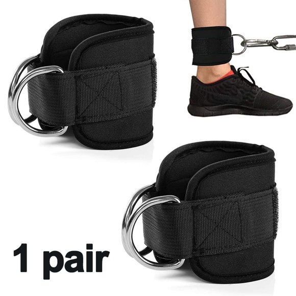 Fitness Ankle Strap for Cable Machines - Padded Ankle Attachment for Kickbacks,Glute Workouts,Leg Extensions and Glute Workouts Curls,Hip Abductors for Men and Women,Adjustable Ankle Strap