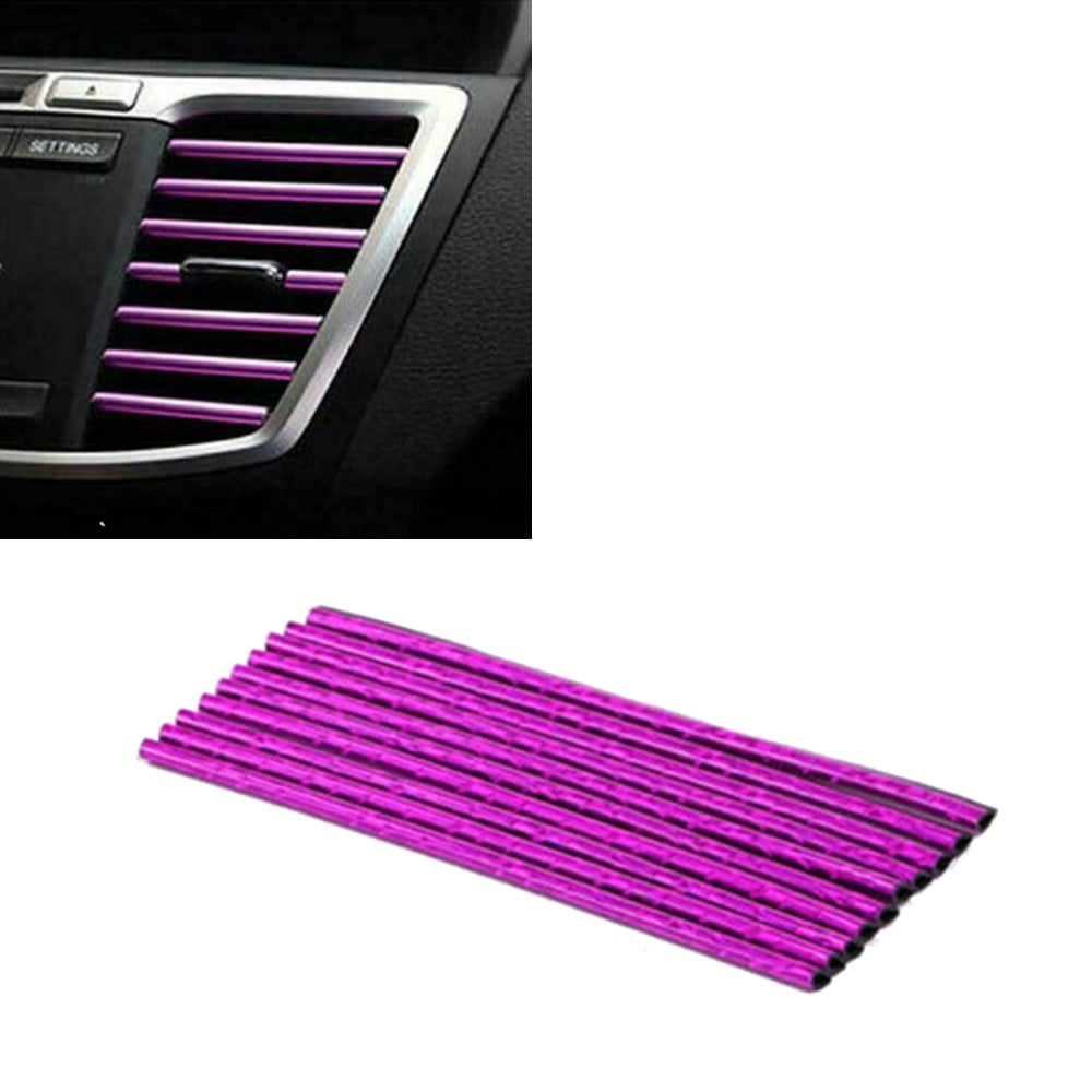 Red Car Accessories 40pcs Car Air Conditioner Vent Outlet Trim Strip Universal Blue Purple Car Accessories - Foto 7