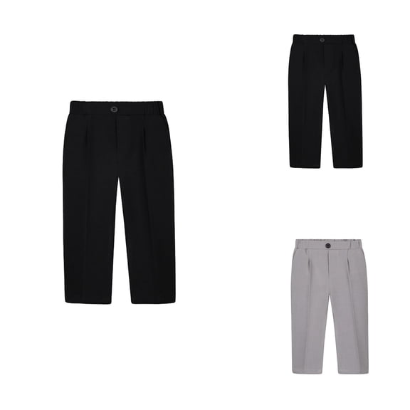 Girls Formal Dress Pants – Slim Fit Stretch School Uniform Trousers with Flat Front, Elastic Waist, Pockets for Performance & Casual Wear