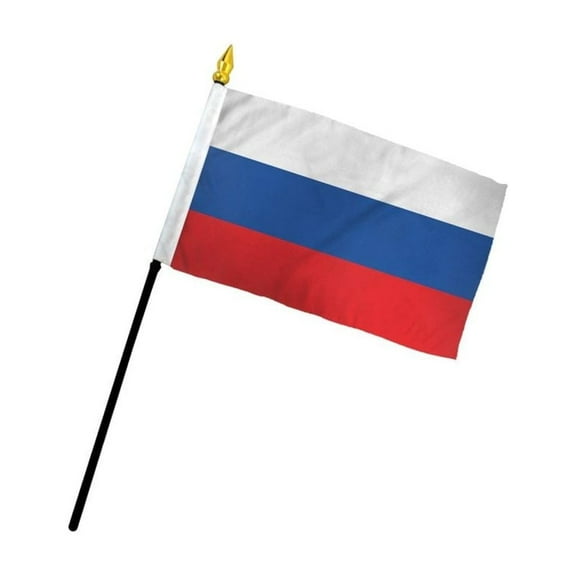 Russia 4x6in Stick Flag