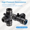 thumbnail image 5 of Uxcell 2pcs Push to Connect Fittings 5/16" Tube OD x 1/4" OD Push Lock Connector Black, 5 of 7