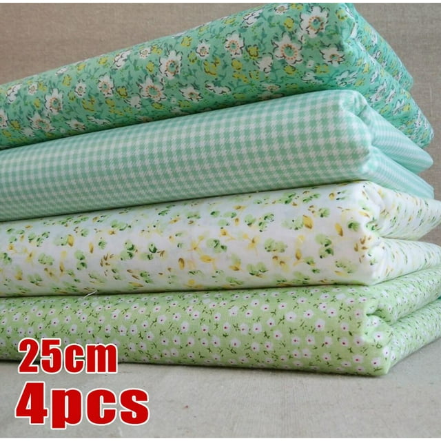 4Pcs 25Cm/50cm DIY Square Craft Sewing Cotton Cloth Patchwork Soft Floral Fabric