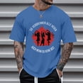 thumbnail image 4 of YDLCAFD Male Print Theme Casual Crewneck Fire Graphic Plus Size Shirt Printed Solid Color Short Sleeve Top, 4 of 6
