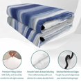 thumbnail image 4 of Twin XL Quilt Set 68''x98'', Abstract Navy Blue Lightweight Summer Bedspread Coverlet Set with 2 Pillow Shams, Vintage Grey Street Painting Art Breathable All Season Quilt Bedding for Dorm/Guest Room, 4 of 9
