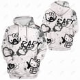 thumbnail image 1 of Sudadera con capucha Harajuku para mujer, ropa con estampado de Hello Kitty, Jersey gráfico Punk de Halloween, sudaderas Vintage de talla grande # S, 1 of 4