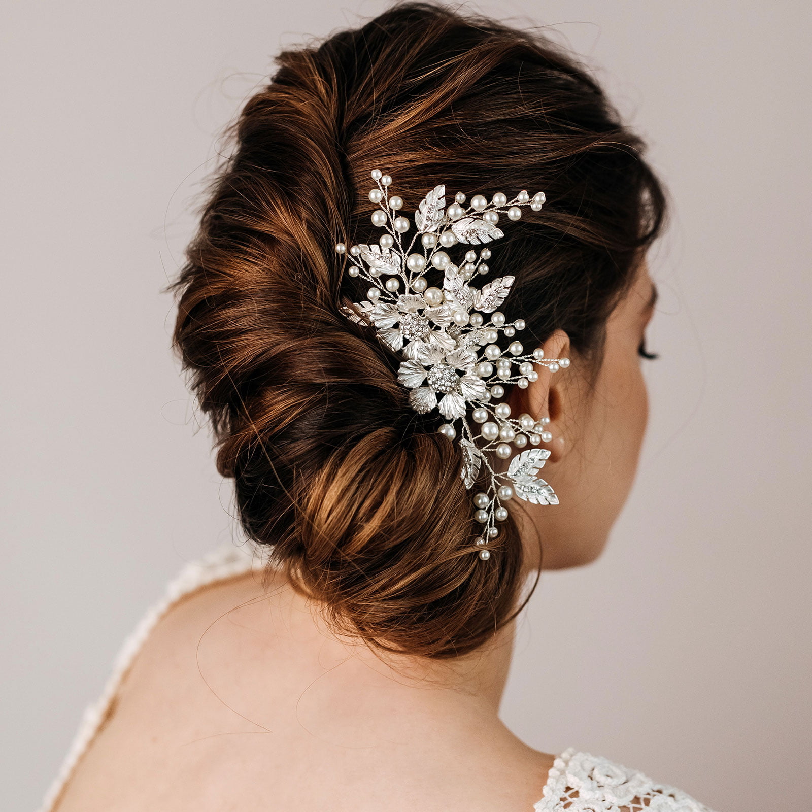 1pc Wedding Hair Comb Rhinestone Bridal Side Comb Headdress Head