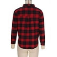 thumbnail image 5 of Dxzfnsa Womens Fall Outfits Fashion Clothes Shackets Flannel Plaid Button Down Long Sleeve Shirts Jackets Shirts for Women,Red-L, 5 of 7