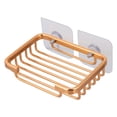 thumbnail image 3 of LOLIPPYY 1 Set Wall-Mountable Golden Aluminium Soap Dish Holder for Bathroom, 3 of 11