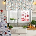 thumbnail image 5 of 2 Pack Valances for Window, Teal Orange Eucalyptus Short Curtains for Kitchen Bedroom Living Room, Weeping Botanical Leaves Rod Pocket Small Window Treatment Valance Drapes 42 x 18 Inch, 5 of 8