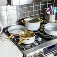 thumbnail image 4 of Thyme & Table Supreme 12-Piece Cookware Set Non-Stick - Cream, 4 of 12