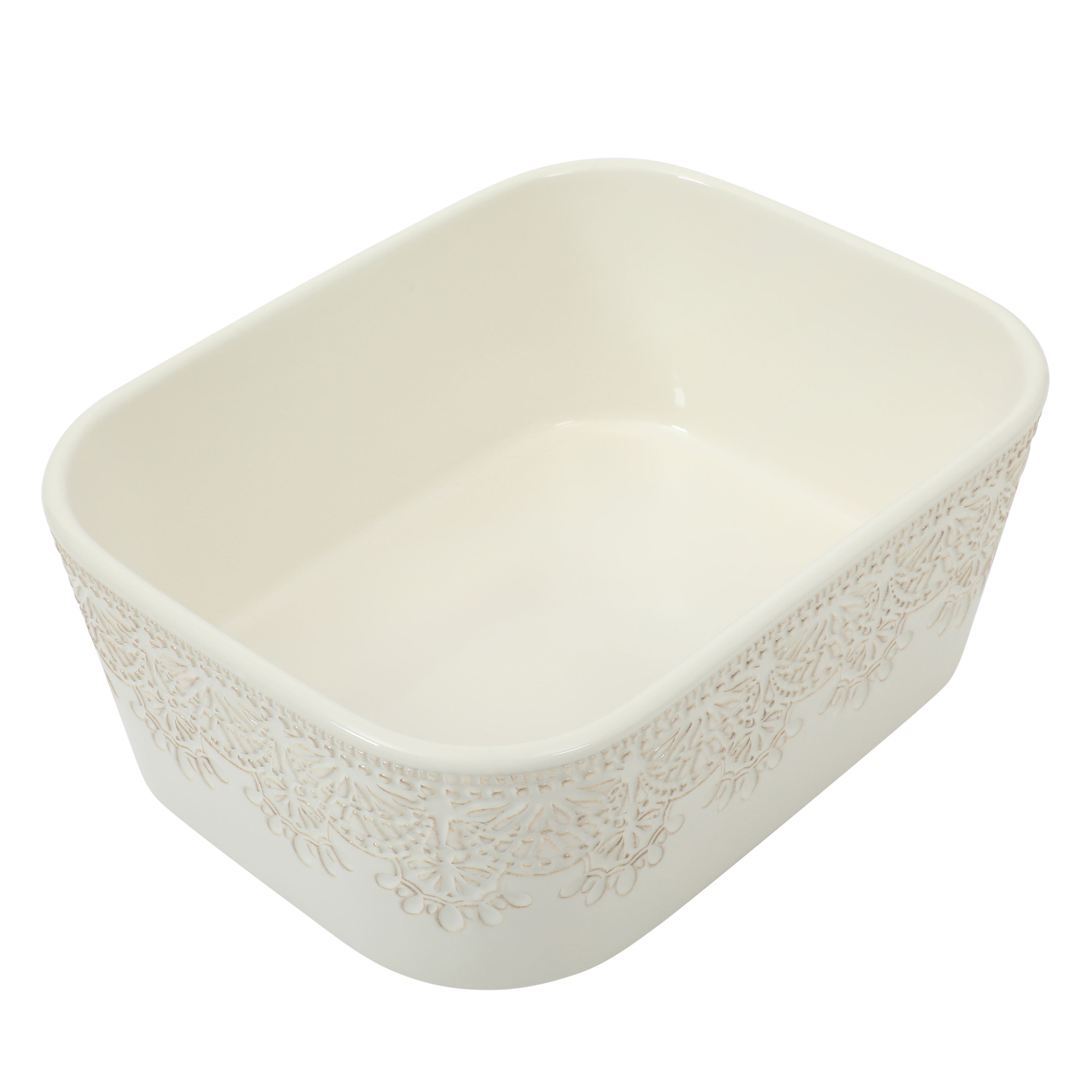 Pioneer Woman Vintage Lace 6-Piece Nesting Baking Dish Set, Linen photo 6