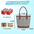 thumbnail image 6 of Tirrinia Large Insulated Lunch Tote Bag for Women, Waterproof Cloth Leakproof Cooler Bag, Grey, 6 of 8