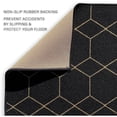 thumbnail image 2 of Playa Rug Custom Size Hexagon Design Black&Gold,Blue Color Non-Slip Rubber Backing-26 Inch WidexYour Choice of Length Runner Rug 39 Feet - Black Gold, 2 of 5
