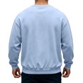 thumbnail image 3 of Boyscolos Men Crewneck Sweatshirts Fall Winter Fashion Long Sleeve Pullover Top Stretch Soft Lightweight Shirt Travel Golf Light Blue S, 3 of 3