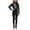 Black, variant on Ticikt Girls Metallic Shiny Unitard, High Neck Long Sleeve Footed Bodysuit, Back Zipper Full Body Jumpsuit for Stage Performance Halloween Cosplay,Grey