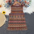 thumbnail image 7 of Voska Boho Tops for Women Trendy Print V Neck Sleeveless Tank Tops Casual Basic Tees Lightweight Shirts Summer Clothes Wine 2XL, 7 of 7