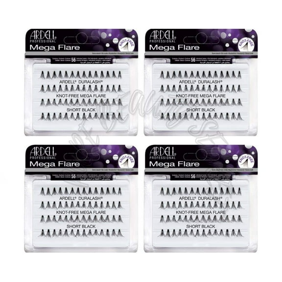 Ardell - Individual - MegaFlare - Knot-Free - Short x 4