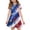 Light Blue(American Flag Stars Striped), variant on Dresses for Kids Girls Size 7 Basic Short Sleeve Summer A Line Swing Skater Dress Funny American Flag Stars 250 Anniversary USA Flag Dresses Holiday Girls Fashion Blue 7-8 Years