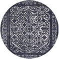 thumbnail image 1 of Ahgly Company Indoor Round Mid-Century Modern Dark Slate Blue Oriental Area Rugs, 8' Round, 1 of 6