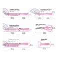 thumbnail image 2 of Juego de Cuchillos de Acero inoxidable Lab.G 6 Piezas rosa, 2 of 4
