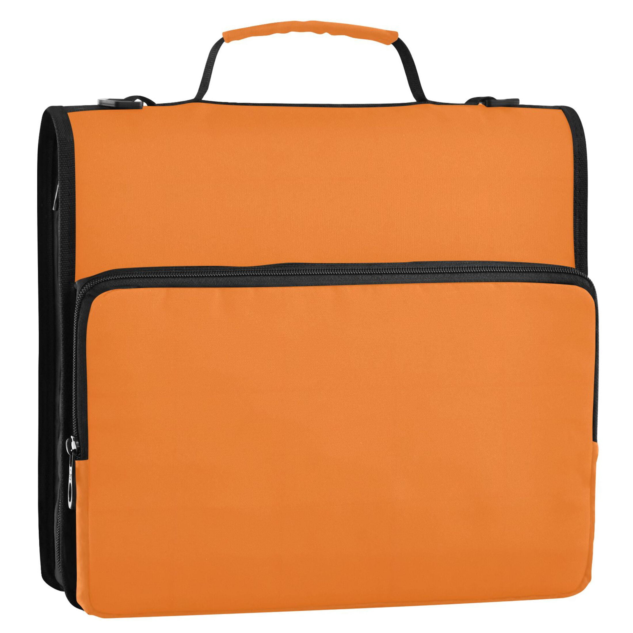 ALAZA Zipper Binder Orange Color 3 Ring Trapper Keeper File Folder