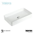thumbnail image 2 of Karran Usa VC-508-WH Valera 26-3/8" Rectangular Vitreous China Vessel Bathroom Sink -, 2 of 5