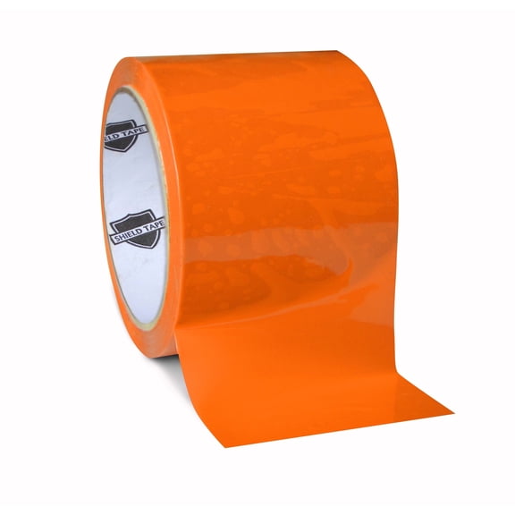SSBM 1.88"x110 yd Orange Carton Sealing Box Tape Color 2 Mil 6 Rolls w/Tape Gun Dispenser