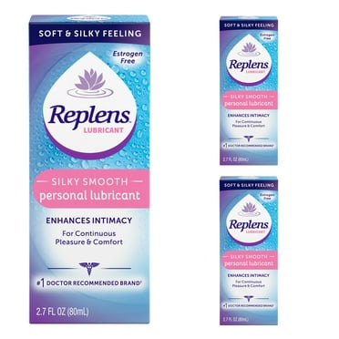 3 Pack - Replens Silky Smooth Personal Lubricant 2.7 oz (80 mL) Each