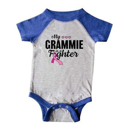 

Inktastic Breast Cancer Awareness My Grammie is a Fighter Gift Baby Boy or Baby Girl Bodysuit