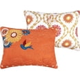 thumbnail image 5 of Barefoot Bungalow Topanga Boho Folk Art Quilted Bedspread Set, Reversible, 3-Piece Jumbo Queen, 5 of 6