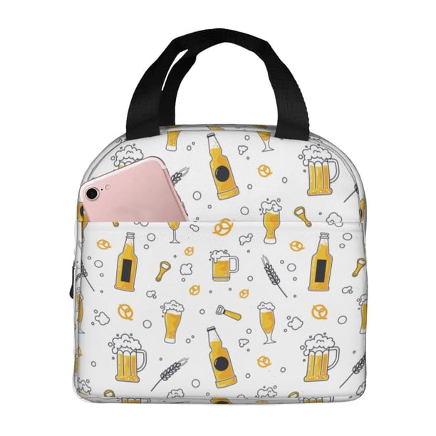 Easygdp Beer Bolsa Térmica Premium - Tela Oxford Impermeable, Gran Capacidad, Bolsillo Frontal, Unisex para Trabajo, Escuela, Actividades al Aire Libre y Picnics