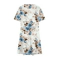 thumbnail image 5 of JTZGDY Women's Summer Dresses 2025 Beach Boho Floral Print Mini Sundress Short Sleeve Loose Casual Round Neck Graphic Short Tshirt Dress Green#02 S, 5 of 8