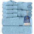 thumbnail image 1 of Juego de Toallas Utopia Towels 8 piezas azul cielo de algodón, 1 of 9