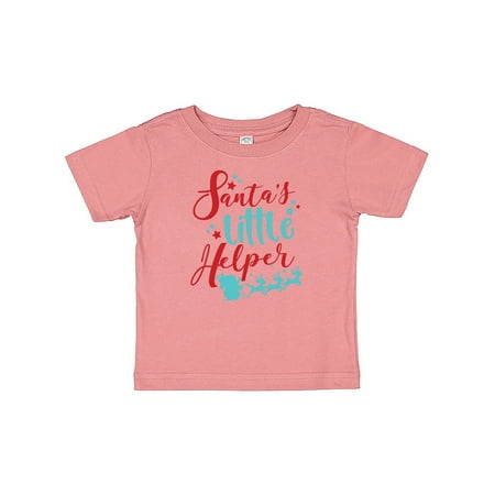 

Inktastic Santa s Little Helper Sleigh Stars - Red Blue Gift Baby Boy or Baby Girl T-Shirt