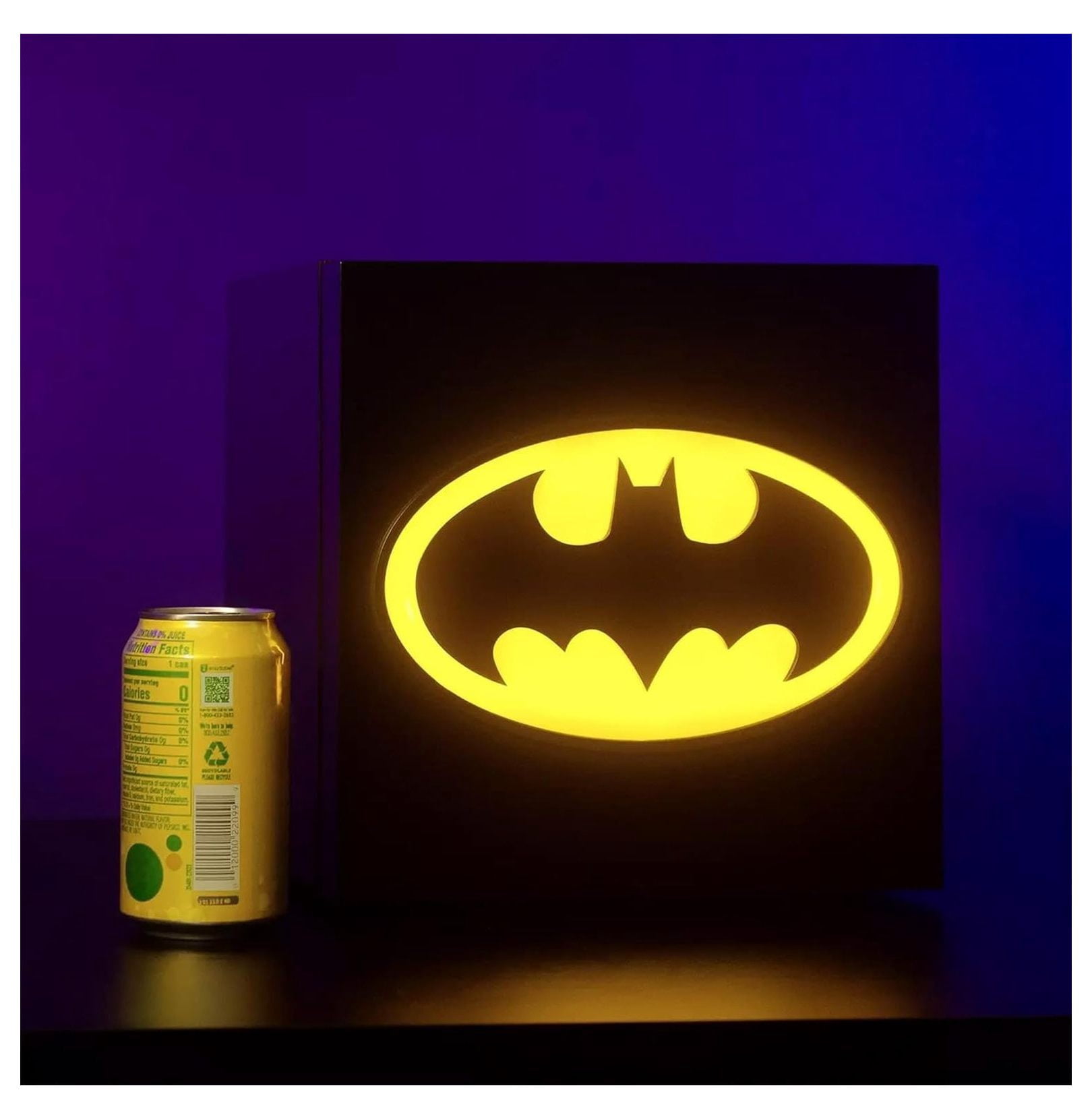 Batman Thermoelectric Cooler - 6.7L Mini Fridge Holds 9 Cans - Portable Electric Cooler for Home, Office, Dorm - Black & Yellow
