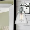thumbnail image 2 of 916-1W-PC-G64 Innovations Lighting Cone - 1 Light Wall Sconce In Industrial Style-11 Inches Tall and 6 Inches Wide-Polished Chrome Finish-Seedy Glass, 2 of 3