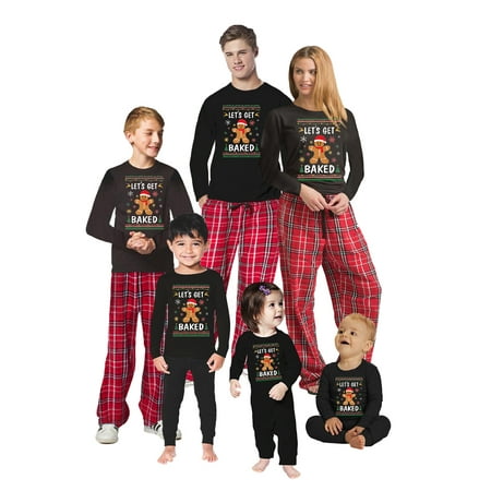

Christmas Family Pajamas Funny Gingerbread Man Matching Xmas Pajama Green Red Men Women Kids Baby Family Sleepwear