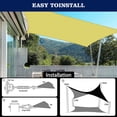 thumbnail image 7 of 2WIN2BUY Rectangle Sun Shade Sail,12'X12'Curved Edge Outdoor Shade Canopy,Breathable 95% UV Block Shade for Patio Garden Backyard,Beige, 7 of 7