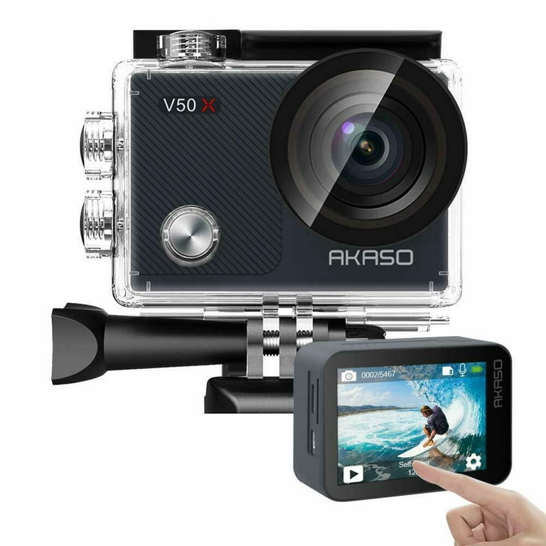AKASO V50X Native 4K/30fps WiFi Action Camera Touch Screen Detachable  Camcorder 