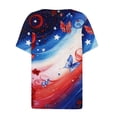 thumbnail image 5 of YanHoo Plus Size Patriotic Shirts for Women Short Sleeve V Neck America 250 T-Shirts Summer Casual Graphic Blouses Independence Day Outfits, 5 of 7