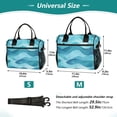 thumbnail image 2 of Medium Cooler Bag Lunch Bag Portable Meal Bag Work Meal Bag Outdoor Meal Bag Travel Meal Bag Picnic Meal Bag Going Out Meal Bag Pretty Green Sea, 2 of 6