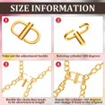 thumbnail image 4 of 12 Pieces Adjustable Metal Buckles for Chain Strap Bag, Chain Shortener for Daily Replacement and Use (Assorted Color), 4 of 7