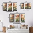 thumbnail image 4 of Designart "Retro Illustration Blooming Red Tulips III" Wildflowers Framed Wall Art Set Of 3 - Red Traditional Frame Canvas Set For Living Room Decor, 4 of 6