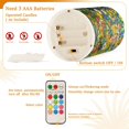 thumbnail image 5 of Yayeee Flameless Candles with Remote Flickering Battery Operated Multi Color Changing, Green Floral Garden, 5 of 7