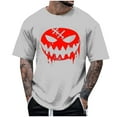 thumbnail image 1 of Blusas y camisas de manga corta y cuello redondo para hombre. Blusas/camisetas de manga corta con cuello redondo y estampado de Halloween para hombre. Blusa para hombre., 1 of 4