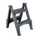 thumbnail image 4 of Escalera plegable de 2 escalones, ligera, multifuncional, para lavado de autos, con pedal antideslizante para interiores y exteriores, construcción Gris, 4 of 8