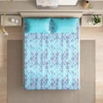 thumbnail image 4 of 1 Double Bedsheet With 2 Matching Pillow Covers 72 X 48 Inches, Sky Blue & Black | 200 Thread Count Durable & Long Lasting | All Around Elastic Fitted Sheet, 4 of 4