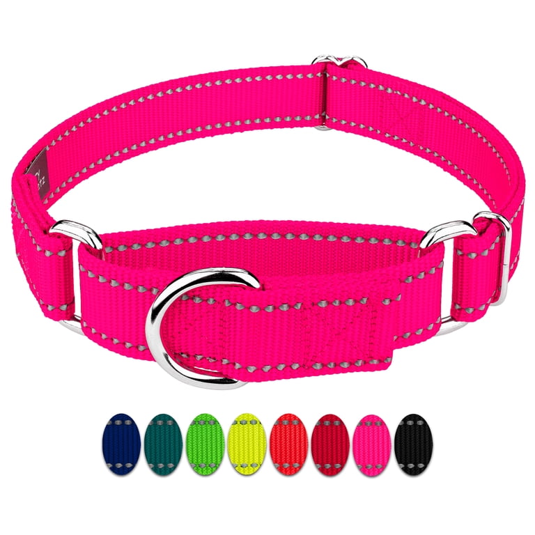 Country Brook Petz Reflective Martingale Dog Collar, Hot Pink photo 2